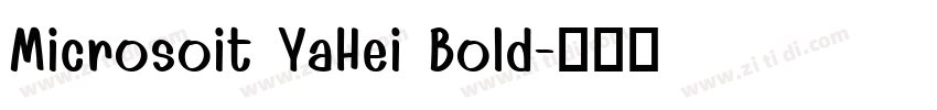 Microsoit YaHei Bold字体转换